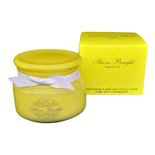 2 Piece Shine Bright Balsam Fir Scented Jar Candle Set
