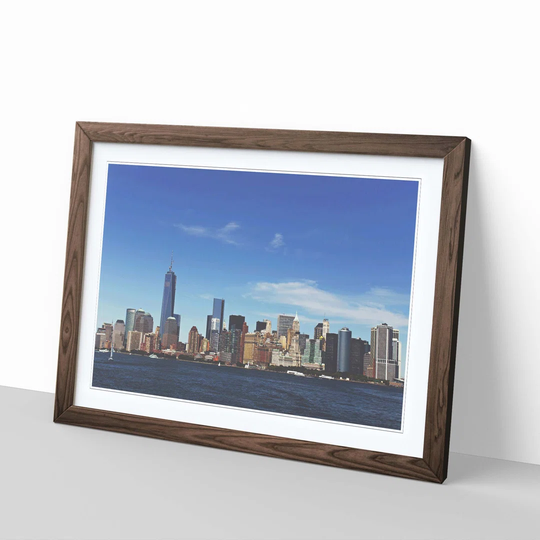 'Manhattan New York with Blue Sky' Framed Photographic Print