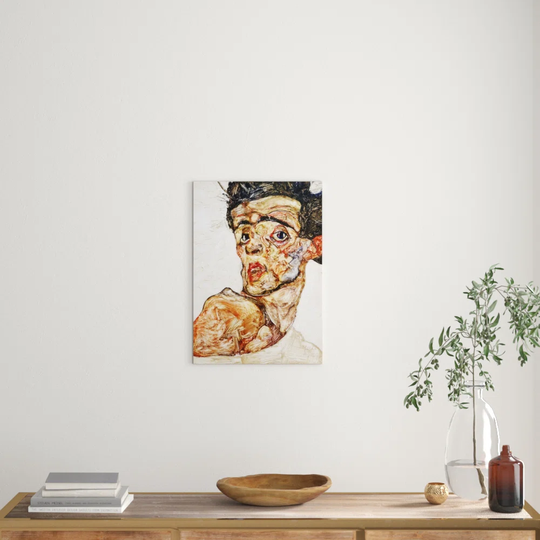 'Self Portrait' by Egon Schiele Painting Print