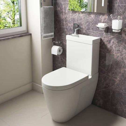 K-Vit Combi 2-in-1 Toilet with Seat & Cistern with Basin & Tap