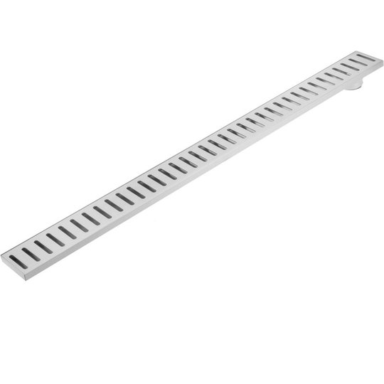 90x7.5cm floor drain gutter with matte stainless steel grid - Primematik