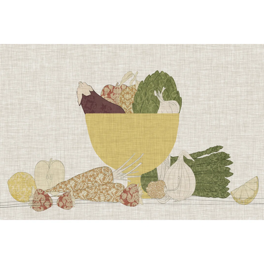 Shape Fruits & Veggies III - Wrapped Canvas Painting