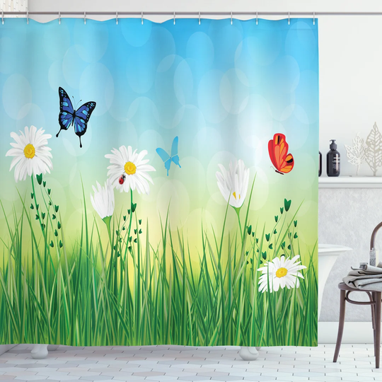 Biggy 13 Piece Polyester Shower Curtain Set
