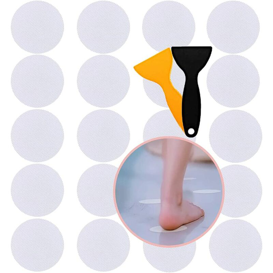Perlerare - Non-Slip Bathtub Stickers, Circular Non-Slip Stickers, Non-Slip Stickers, Shower Stickers, for Bathroom, Stairs, Shower, Bath Surfaces