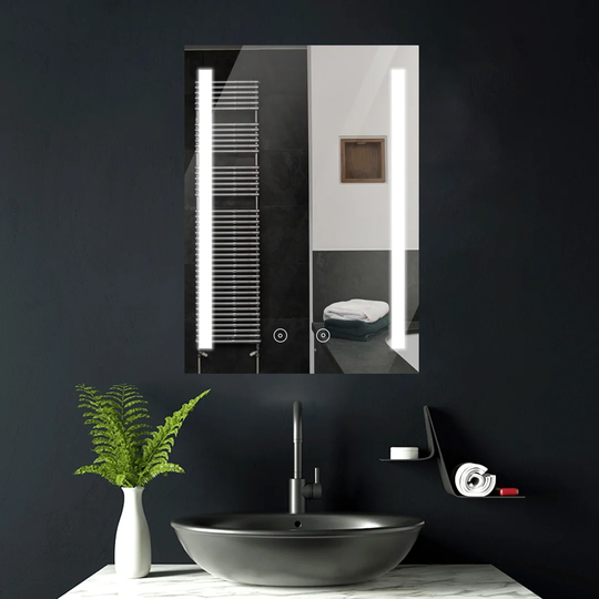 Modern Bathroom Mirror LED Illuminated Rectangular 600 X 800Mm