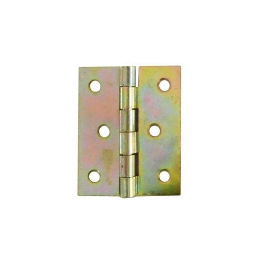 Folding Closet Cabinet Door Butt Hinge Brass Plated - Size 43 x 50mm - Pack of 10
