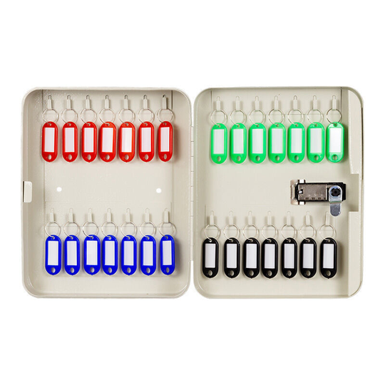 Key cabinet 20 hooks, steel, 20 x 16 x 6 cm