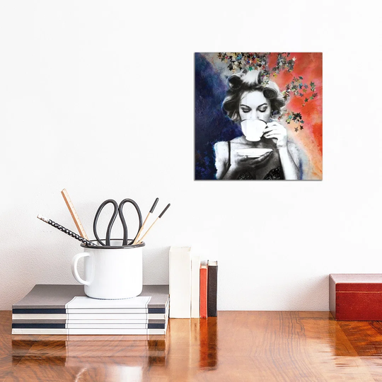 Cafe Bigoudis by Isabelle Joubert - Wrapped Canvas Painting