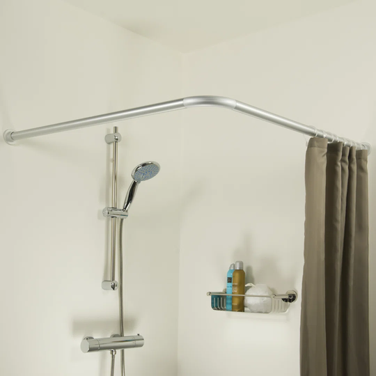 Seallux 90cm L-Shaped Fixed Shower Curtain Rail