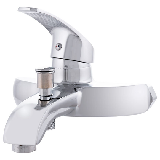 Greenice - Bathtub Faucet Zinc Alloy, Chrome, Hot-Cold Water, Low Spout, Single-lever [QLI-FA-9703] (QLI-FA-9703)