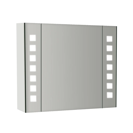 Cora 65cm x 60cm Surface Mount Mirror Cabinet with LED Lighting