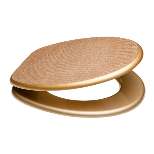 Crystal Gold Soft Close Elongated Toilet Seat