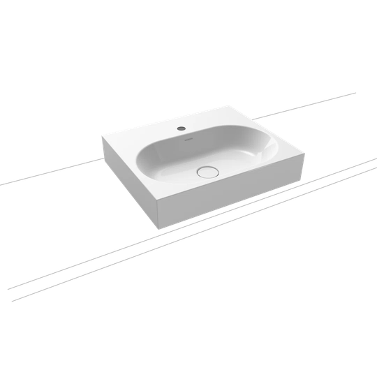 Centro Matt Black Steel Enamel Rectangular Countertop Bathroom Sink