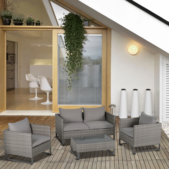 Junita Rattan 4 - Person Seating Group