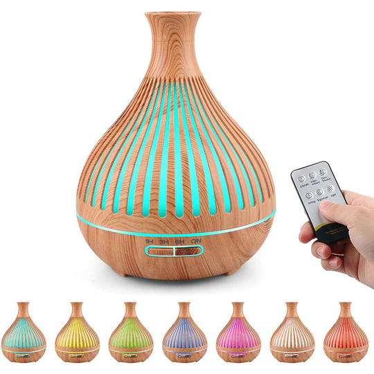 Gift - Essential Oils Diffuser 400ml Ultrasonic Air Humidifier Diffuser Aroma Diffuser with 7 Colors led Lights for Home Yoga Spa