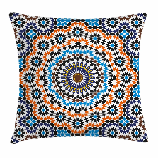 Rothe Vintage Moroccan Ceramic Tile Outdoor Cushion Cover