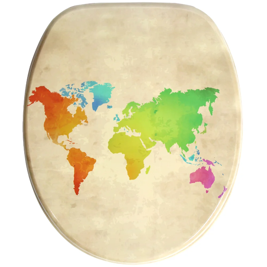 International Map Soft Close Toilet Seat