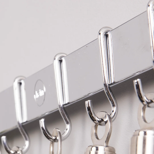 6 Piece Metro Wall Rail Set of Hooks