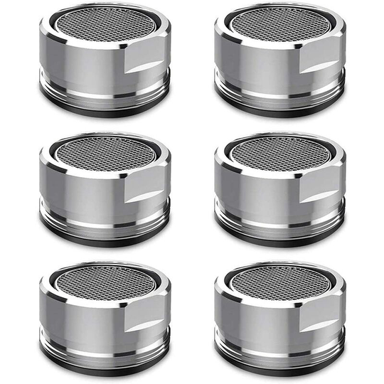 6 PCS Aerator Faucet Aerator Faucet Tap Filter Aerator Anti Splash Water Saver External Thread Brass for Bathroom Kitchen Faucet