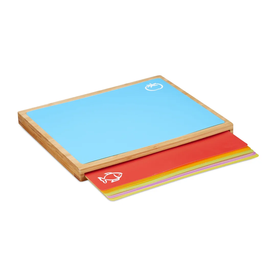 Vierra Bamboo Cutting Board with Cutting Mats