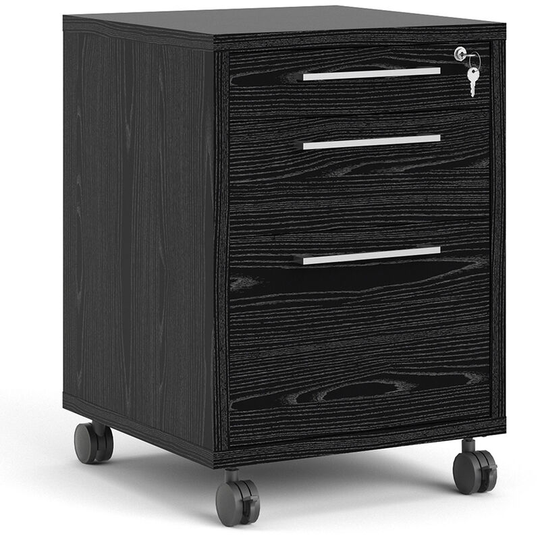 Prima Mobile file cabinet in Black woodgrain