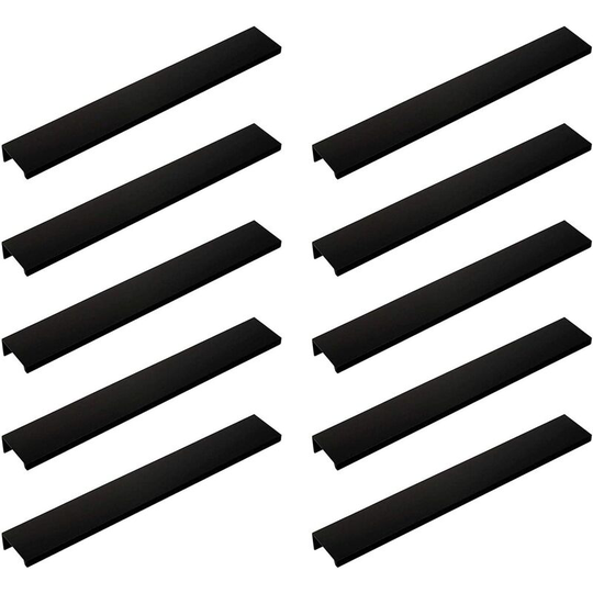 10pcs black Kitchen Cabinet Drawer Cabinet Handle (160mm, black)