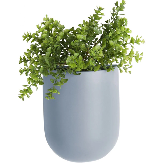 Oval Wallmounted Ceramic Planter Light Blue