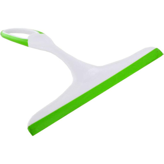 Mini Rubber Squeegee for Cleaning Windows in Home, Car, Bathroom, Mirror, Shower (Green)