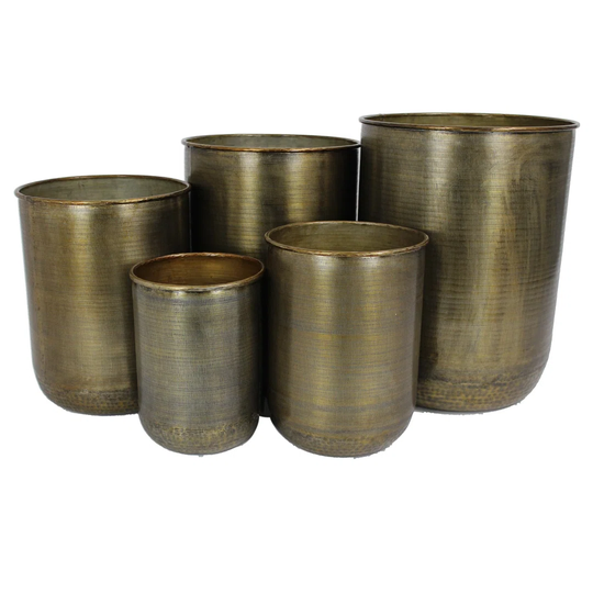 Haun 5 Piece Metal Plant Pot Set