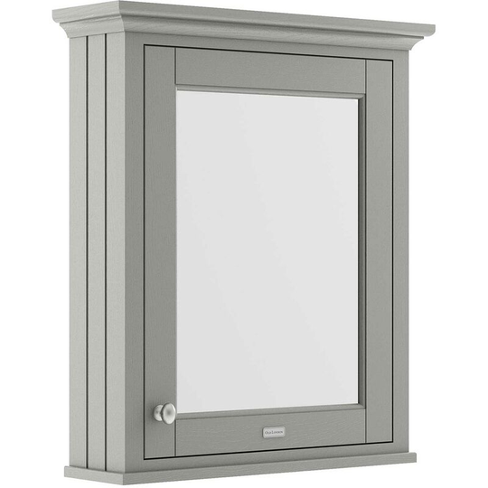 Old London Mirrored Bathroom Cabinet 650mm Wide - Storm Grey - Hudson Reed