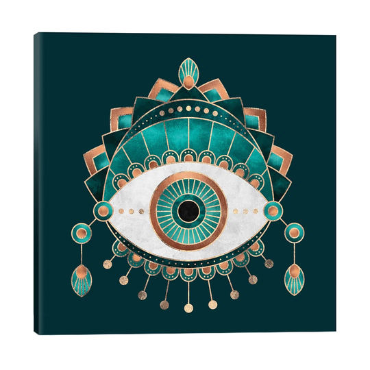Teal Eye by Elisabeth Fredriksson - Wrapped Canvas Graphic Art Print