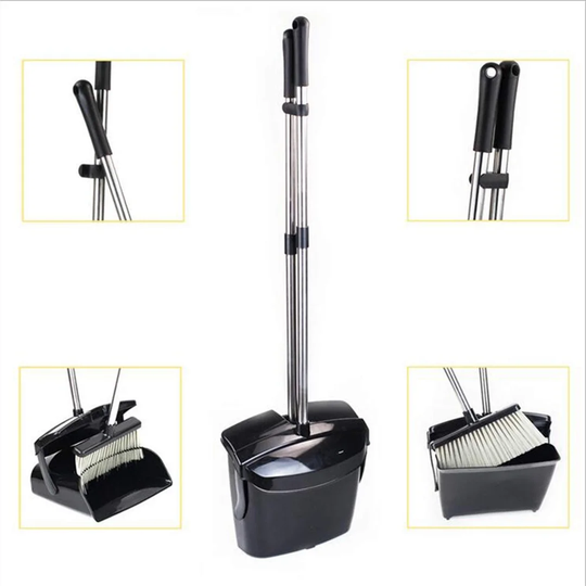 Concorde 3 Piece Long Handle Broom and Dustpan Set