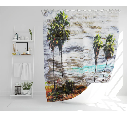 Etrella Polyester Shower Curtain Set