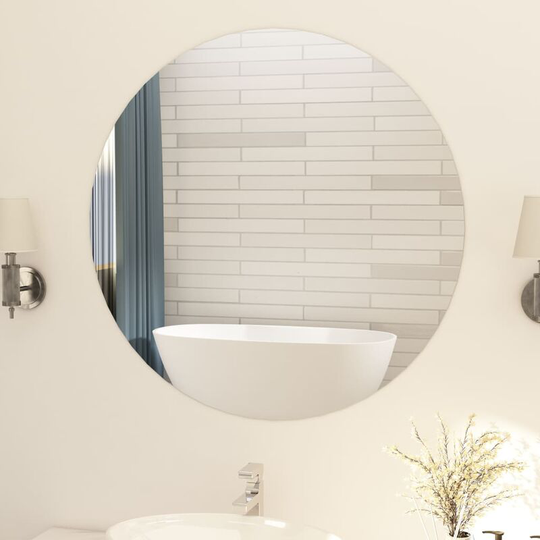 Frameless Mirror Round 90 cm Glass - Hommoo