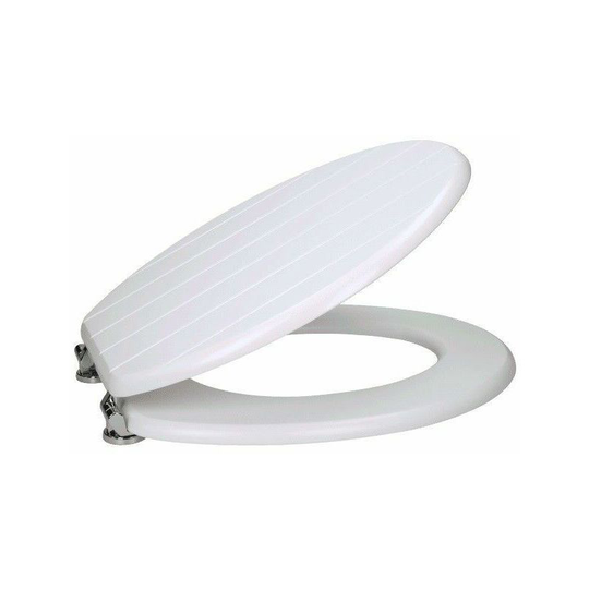 Ceramica Groove Matt White Toilet Seat - White