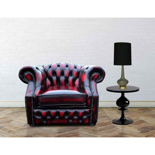 Chesterfield Oxley Club ArmChair Antique Oxblood Leather