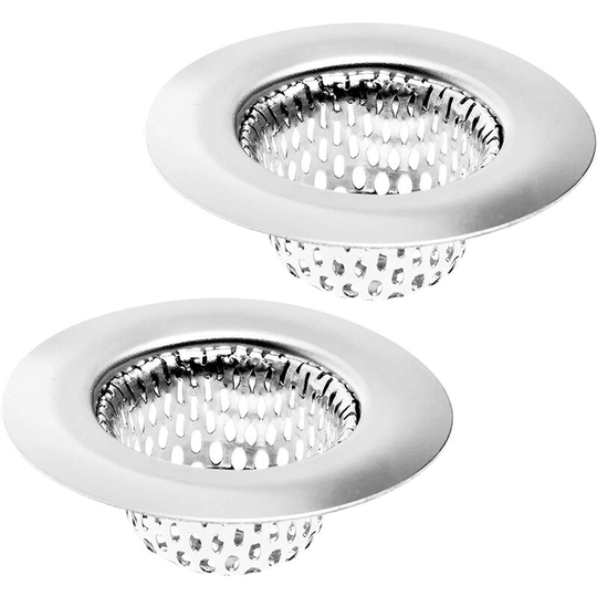 Sunflowergb - 2 Pack 2 Inch Filter Basket - Sink Strainer for Bathroom Sink, Utility, Sewer, Laundry, rv and Toilet Sink. Stainless steel