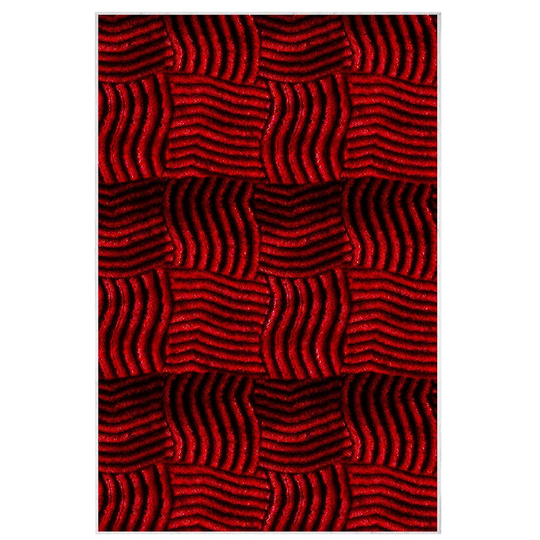 Chehalis Little Waves Red Indoor/Outdoor Rug