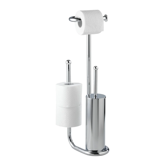 Universalo Freestanding Toilet Roll and Brush Holder