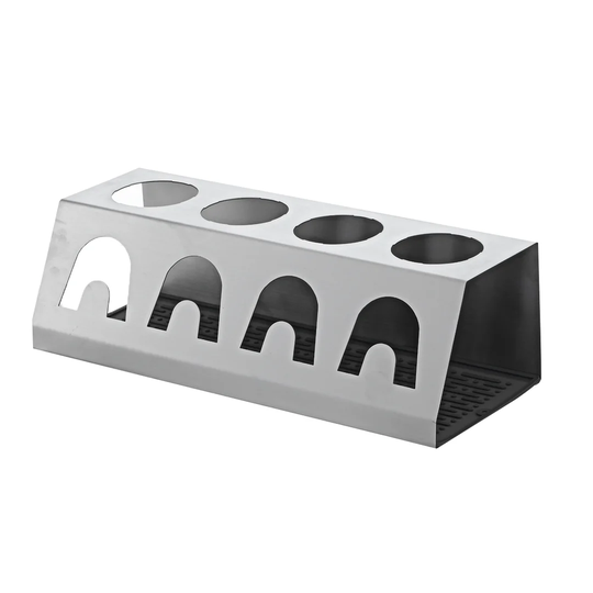 Cayuga 4 Metal Wine Bottle Rack in Silver Black
