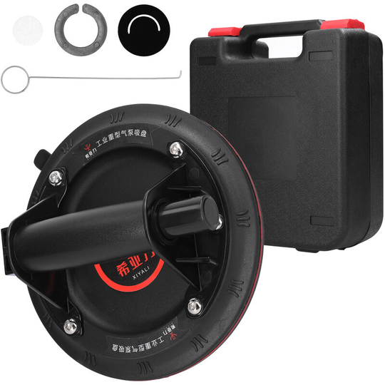 Superseller - 200mm Diameter Vacuum Suction Cup 200kg High Bearing Capacity Heavy Duty Vacuum Ceramic Tile Lifter for Granite Glass Lifting Tool,