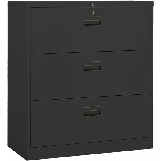 Filing Cabinet Anthracite 90x46x103 cm Steel Vidaxl Anthracite