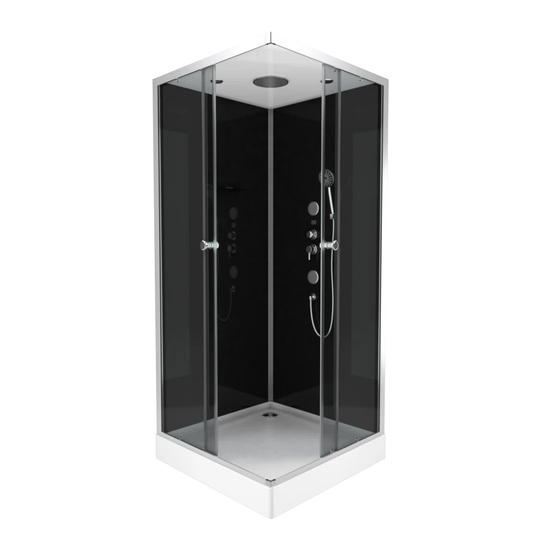 Napolitano Round Shower Cabin with Rain Shower and Temperature Control