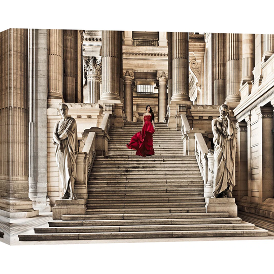 Dame à l'escalier - Wrapped Canvas Art Prints