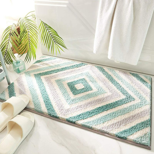 Gift - Non-slip bath mat, bath mat super absorbent soft machine washable bathroom mat for bathroom toilet kitchen (mint, 50 x 80 cm)