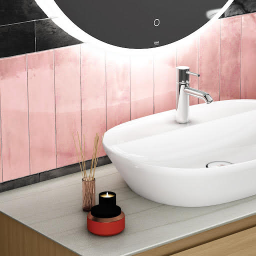 RAK Marakkesh Pink Glossy Wall Tiles - 65 x 260mm