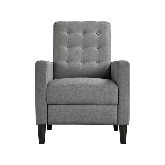 Yaheetech Fabric Recliner Chair Reclining Sofa, Gray - gray