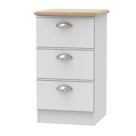 McVille 3 Drawer Bedside Table