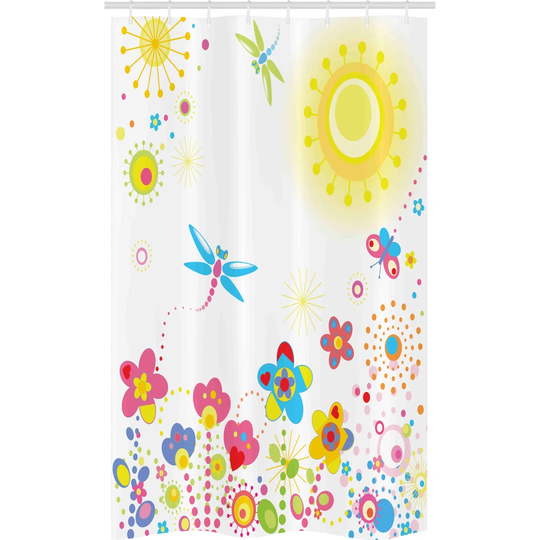 Hasita 8 Piece Polyester Shower Curtain Set + Hooks
