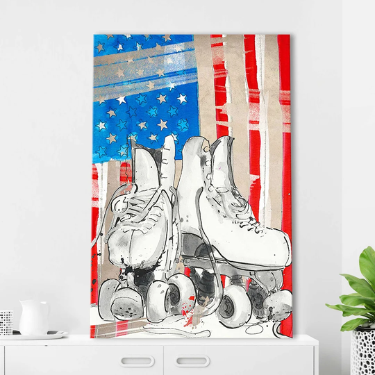 All American by Jodi - Wrapped Canvas Painting